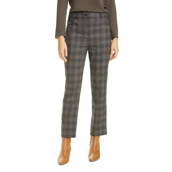 Theory Pants - Theory Straight Jean in Auburn Plaid Wool